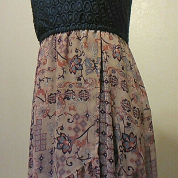 Floral Maxi Dress - Blue and Pink - Picture 3 of 6